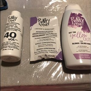 Bleach kit, color, blue conditioner